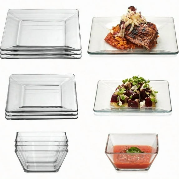 Tempo 12Piece Glass Dinnerware Set Service for 4