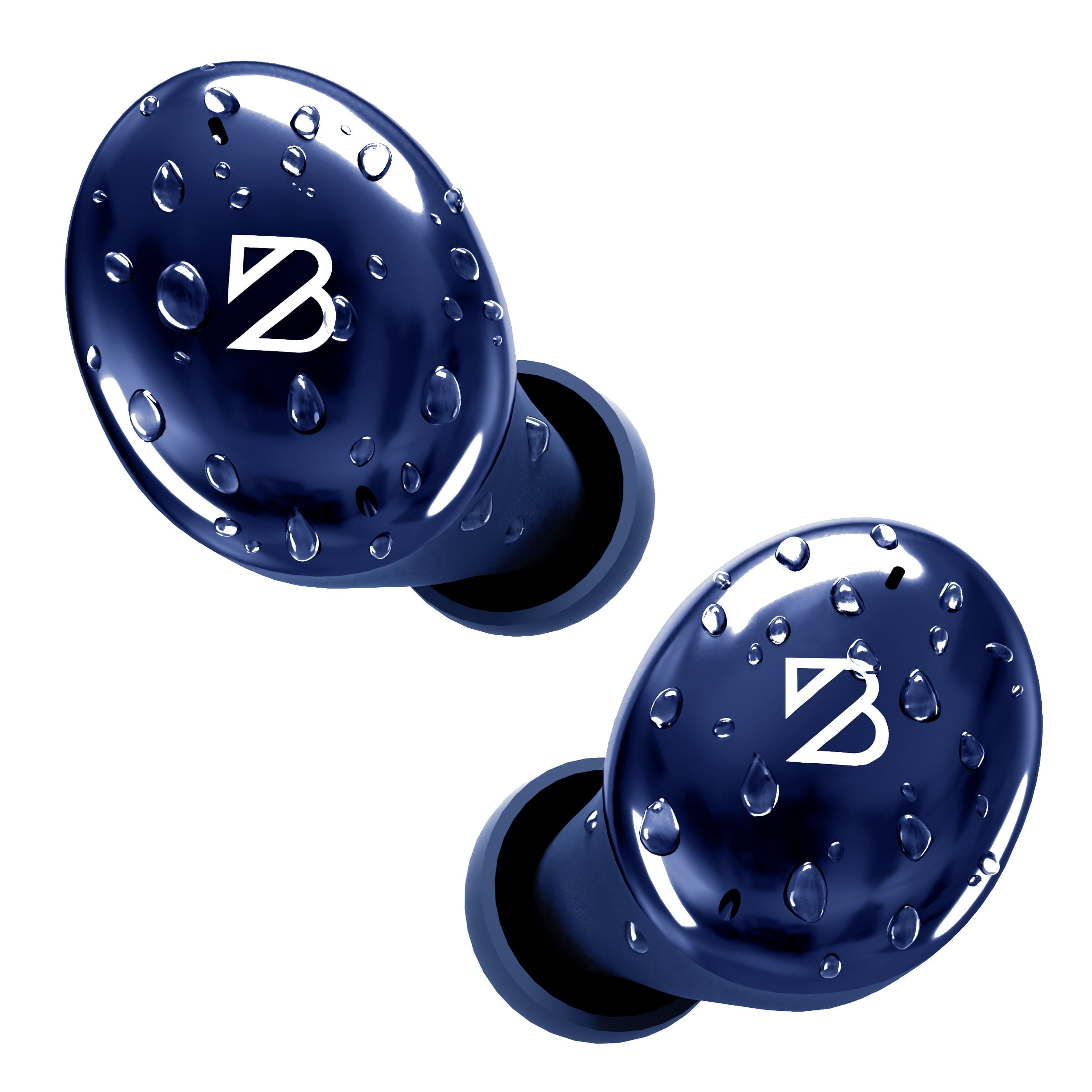 Tempo 30 Navy Wireless Earbuds for Small Ears Women and Men Blue Earbuds with Mic Bluetooth Earphones for Small Ear Canals IPX7 Sweatproof Long Battery Loud Bass Ear Buds for iPhone Android