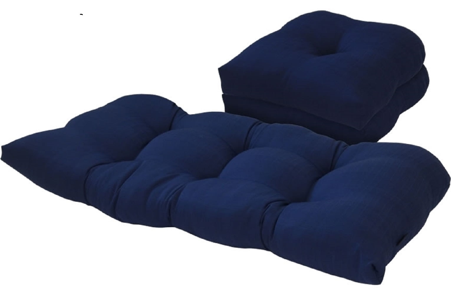 Navy Blue Polyester Outdoor Cushion Set for Loveseat and Chairs
