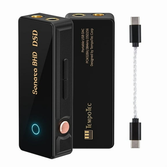 TempoTec Sonata BHD 1-Channel Headphone Amplifier, Portable USB C Dongle DAC&AMP with 3 Gain Levels Audio Digital, New 1 Count