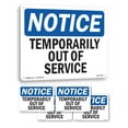 thumbnail image 1 of Temporarily Out Of Service OSHA Notice Rigid Plastic Sign 14 Inch x 10 Inch - 5 Pack, 1 of 8