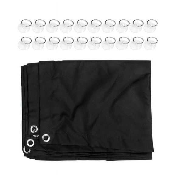 Temporary Blackout Blind Curtain For Window Adjustable Sucker Shade Drape Thermal Insul mj498