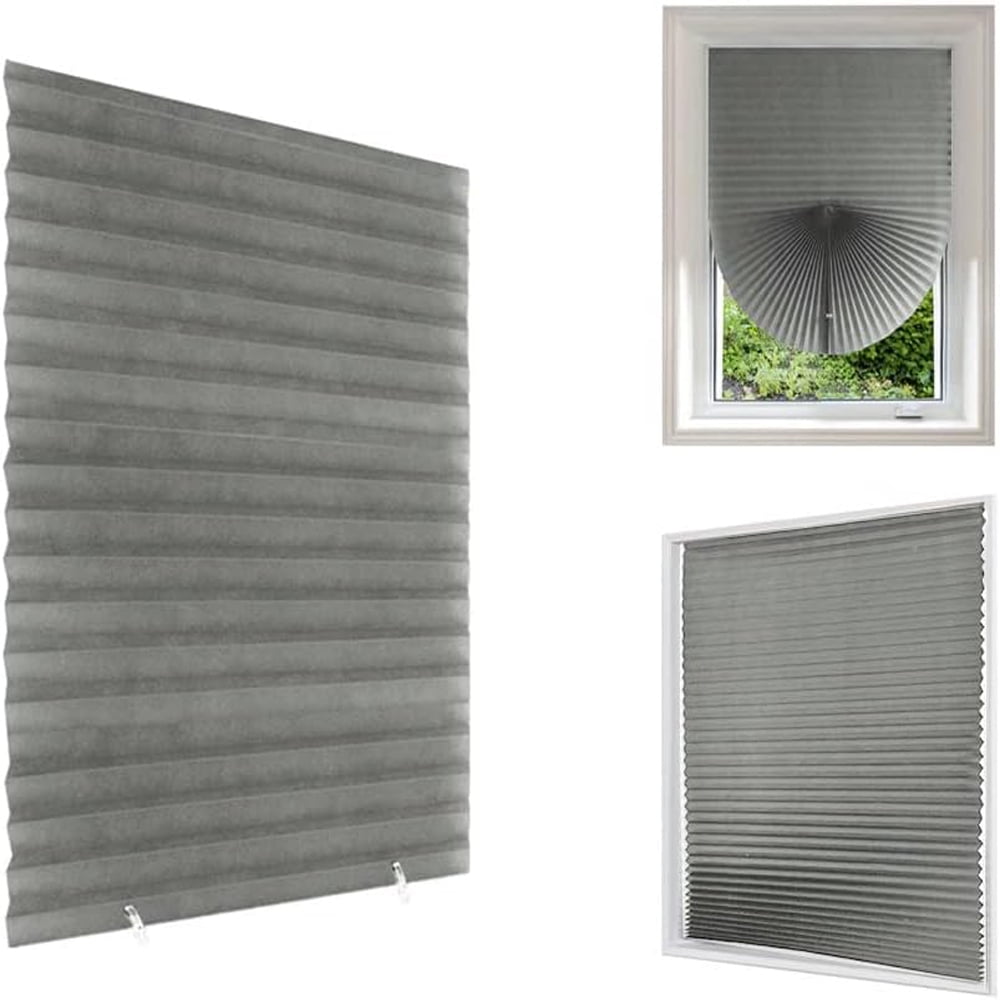 Temporary Blinds, Vertical Pleated Blinds No Drilling Self Adhesive