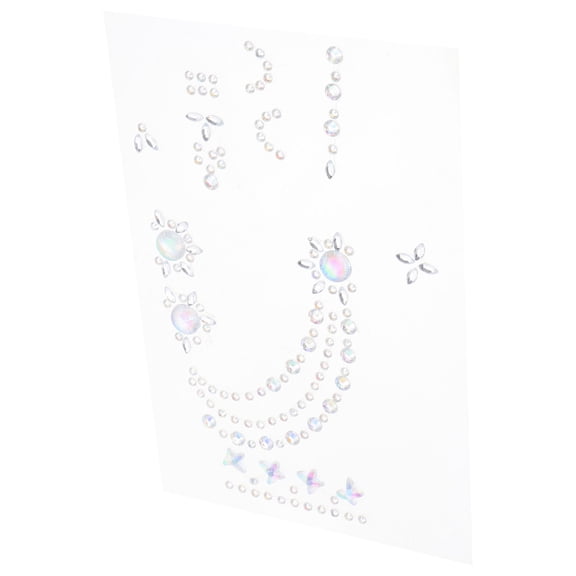 Rhinestone Hand Stickers for Festival Makeup Multi Color Acrylic Body Jewels with Glitter Gems 0.5in