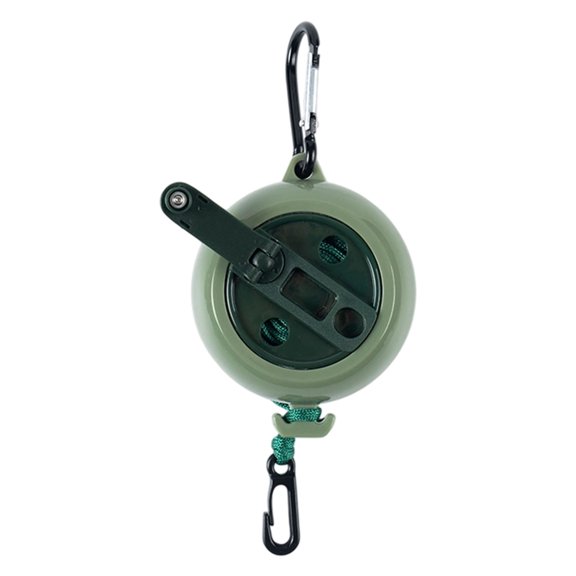 Temporary Drying Line Round Winding Reel, Portable Quick-Setup Design for Hotel Stays, Camp Laundry, Small Apartments