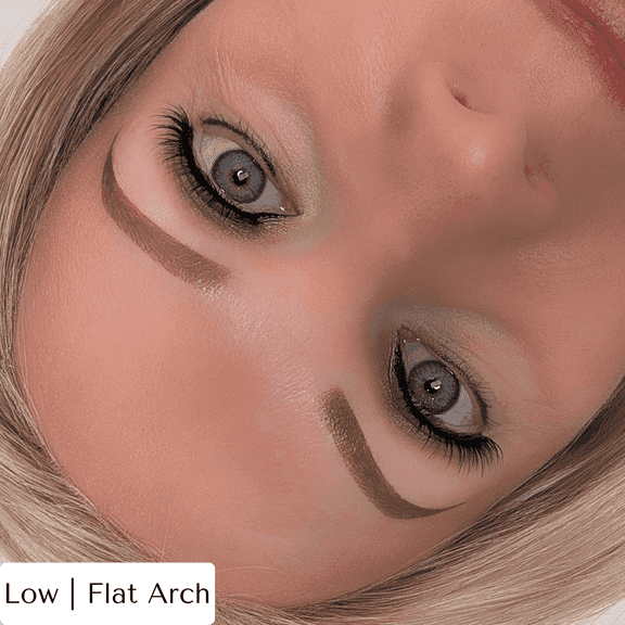 Temporary Eyebrow Tattoos | Blonde | Low Arch | Small