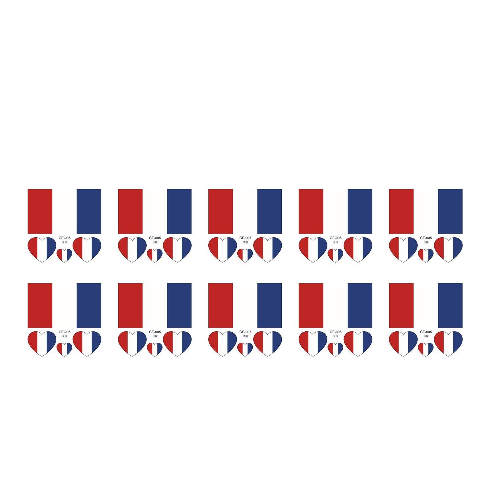 Temporary Facial Stickers for The 2024 European Championship 10
