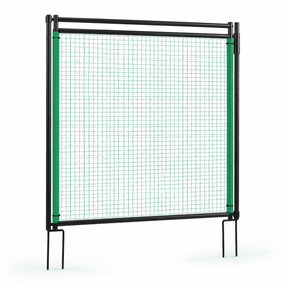 Temporary Fence Gate 3' Height Garden Door Free Open And Close Boundary Foryard Outdoorl Protect Non Electric Safe Dog