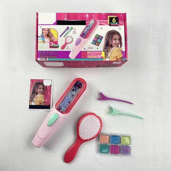 Temporary Hair Chalk Kit Hair Styling Tool with Washable Hair Chalk Hair Color Dye Creator Toys for Girls Birthday Party Gift