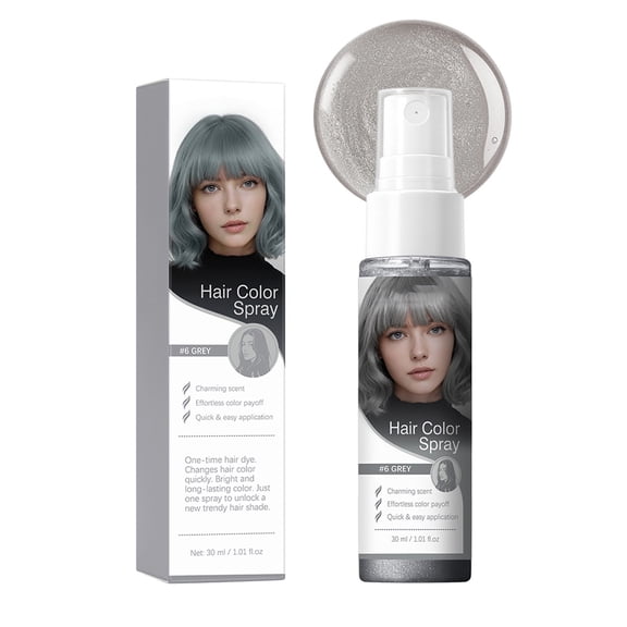 Temporary Hair Color Spray 30ml - One Time Use Washable Hair Color Mist with Glitter Shiny Finish - Fast Drying Non-Sticky Hair Coloring for Parties Costumes Halloween Festivals
