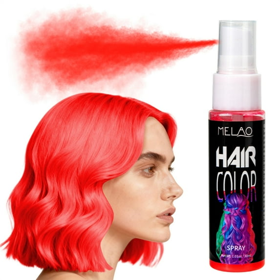 Temporary Hair Color Spray 30ml - Wash Out Color Spray, Instant Styling, Cosplay & Party Hair, Fun Color for Daily Use, Halloween, Christmas, Prom, Easy Application, Safe Non-Damaging Formula