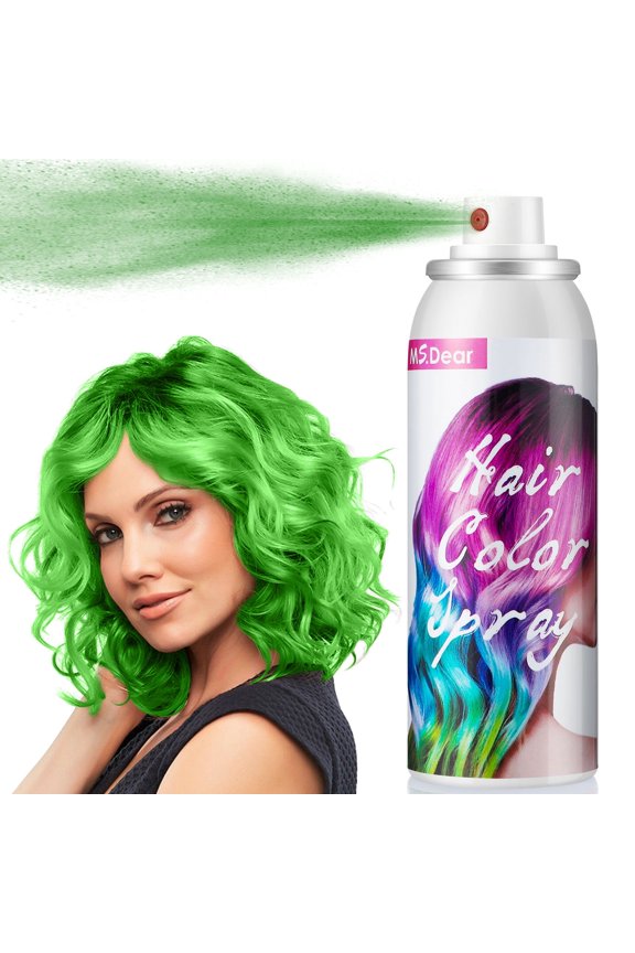 Temporary Hair Color Spray DIY Hair Color Spray, Hair Color Spray, Fast Dyeing, Easy Wash Out for Party, Fancy, Cosplay, Suitable for Men Women- 100ml(Green)