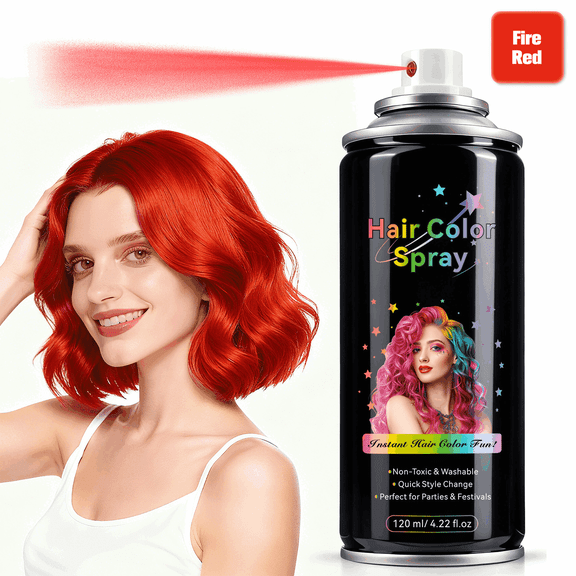 Temporary Hair Color Spray for Women,One-Time Use Washable Hair Dye,Instant Color,Non-sticky Colored Hair Spray for Cosplay & Halloween & Party - 120ML