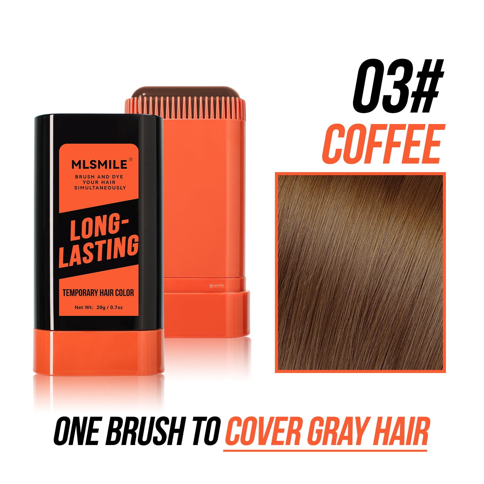 Temporary Hair Color Stick, Instant Root Touch Up Stick with Brush