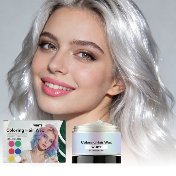 Temporary Hair Color Wax,Instant Hair Dye Wax For Party,Washable Style Dye for Carnival,Easy Cleaning Temporary Hair Dye Color Clay Pomades Gel for Crazy Hair Day,Party,Role Playing,Cosplay