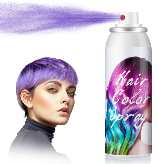 Temporary Hair Color Wax Purple Hair Spray Temporary for Youth Kids Adult,for Party Cosplay DIY Root Touch-Up Washable All Day Hold