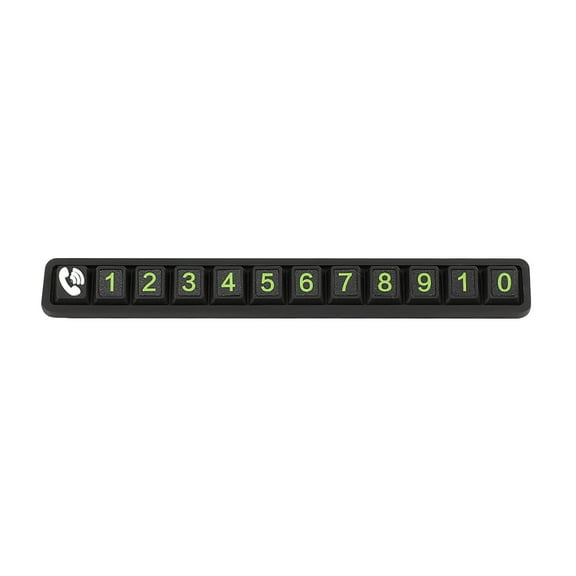 Car Parking Phone Number Plate - Vehicle Temporary License Plate Holder with Adjustable Contact Display, Dashboard Notification Card for Parking Lots, Garages & Residential Areas (Universal Fit)