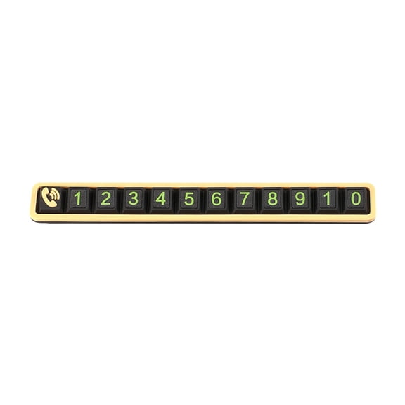 Temporary Parking License Plate with Phone Number Display - Car Dashboard Contact Number Card, Compact Vehicle Notification Sign for Parking, Hidden Flip Design for Privacy Protection