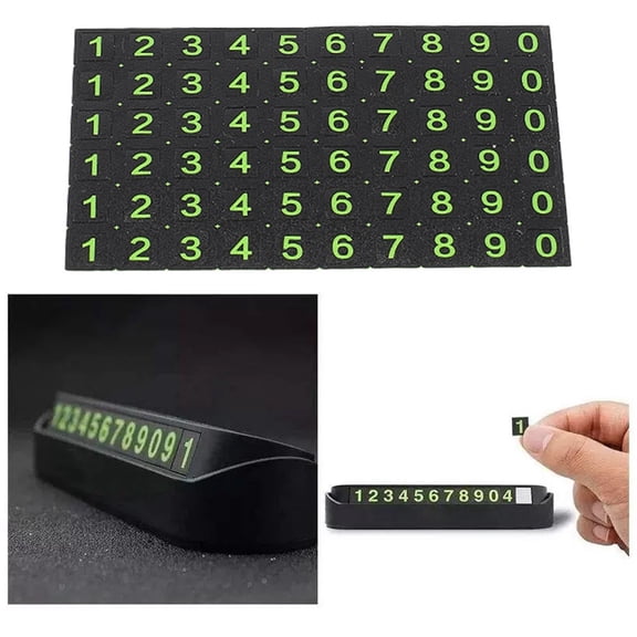 Temporary Parking Plate Display Soft Gel Car Sticker for Phone Digital Design Auto Interior Accessory