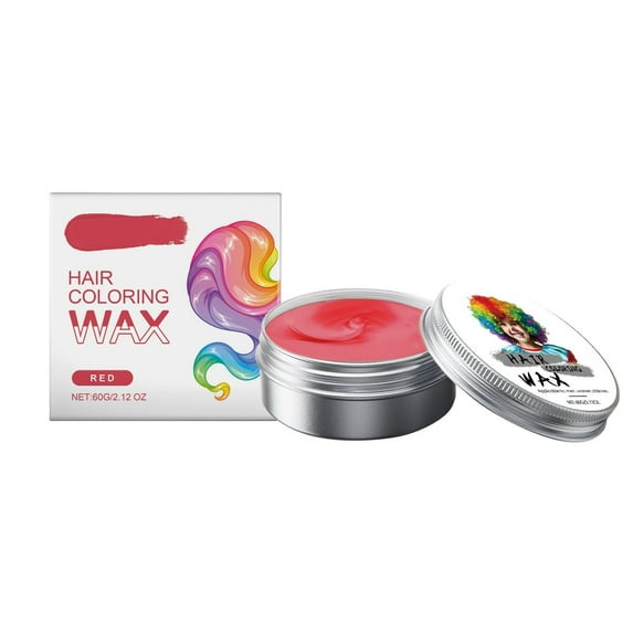 Temporary Red Hair Color Wax for Kids, Women Men, Washable Style Dye, Natural Instant Hair Wax Color, DIY Instant Hair Coloring Gel Cream for Cosplay Halloween Children's Day (Red)