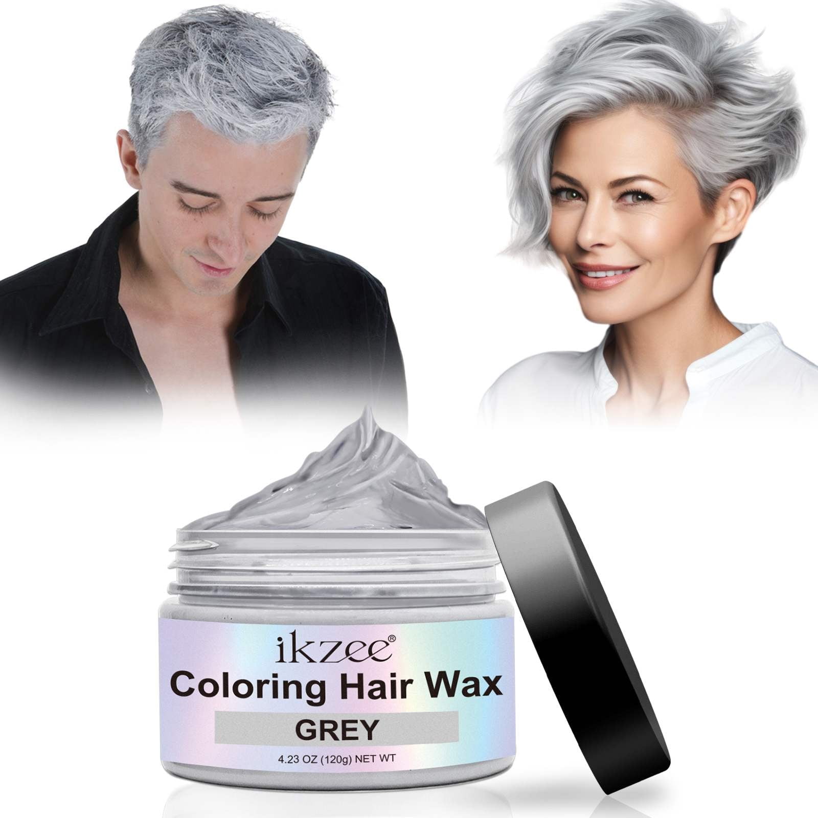 Temporary Silver Gray Hair Spray Color, Washable Treatment with