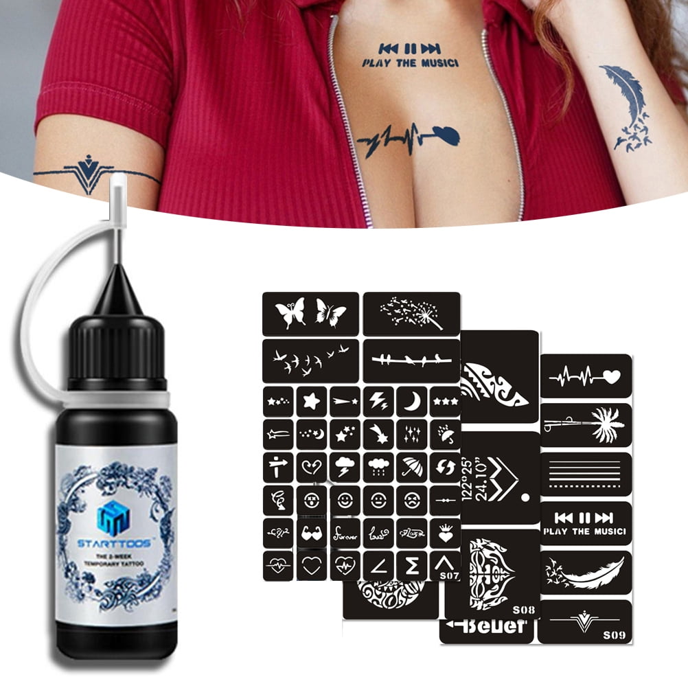 Temporary Tattoo Kit Temp Tattoo for Women Men Kids Fake Tattoos Semi