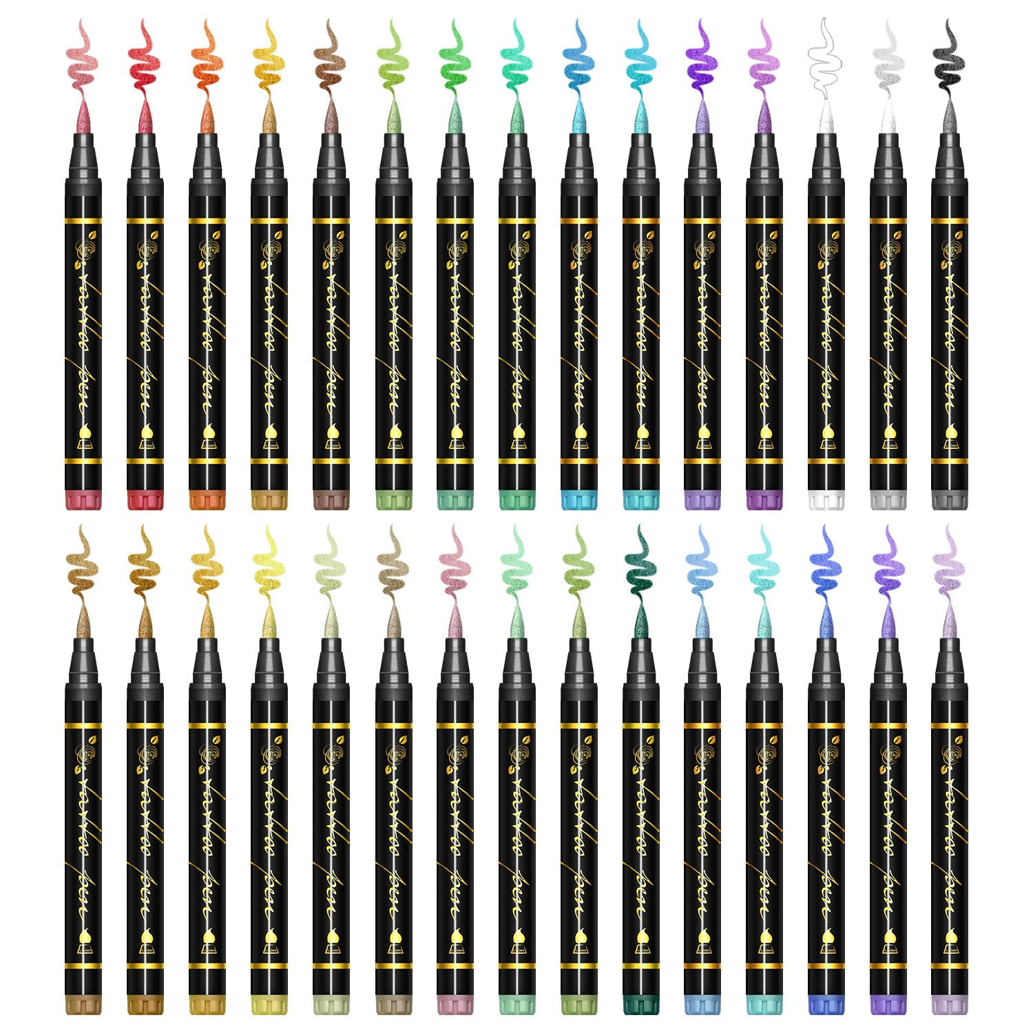 Temporary Tattoo Pen Kit, 30 Colors Washable Body Painting Marker Set for Festival Makeup, Face Art, Party , Creative Design, Easy Removal