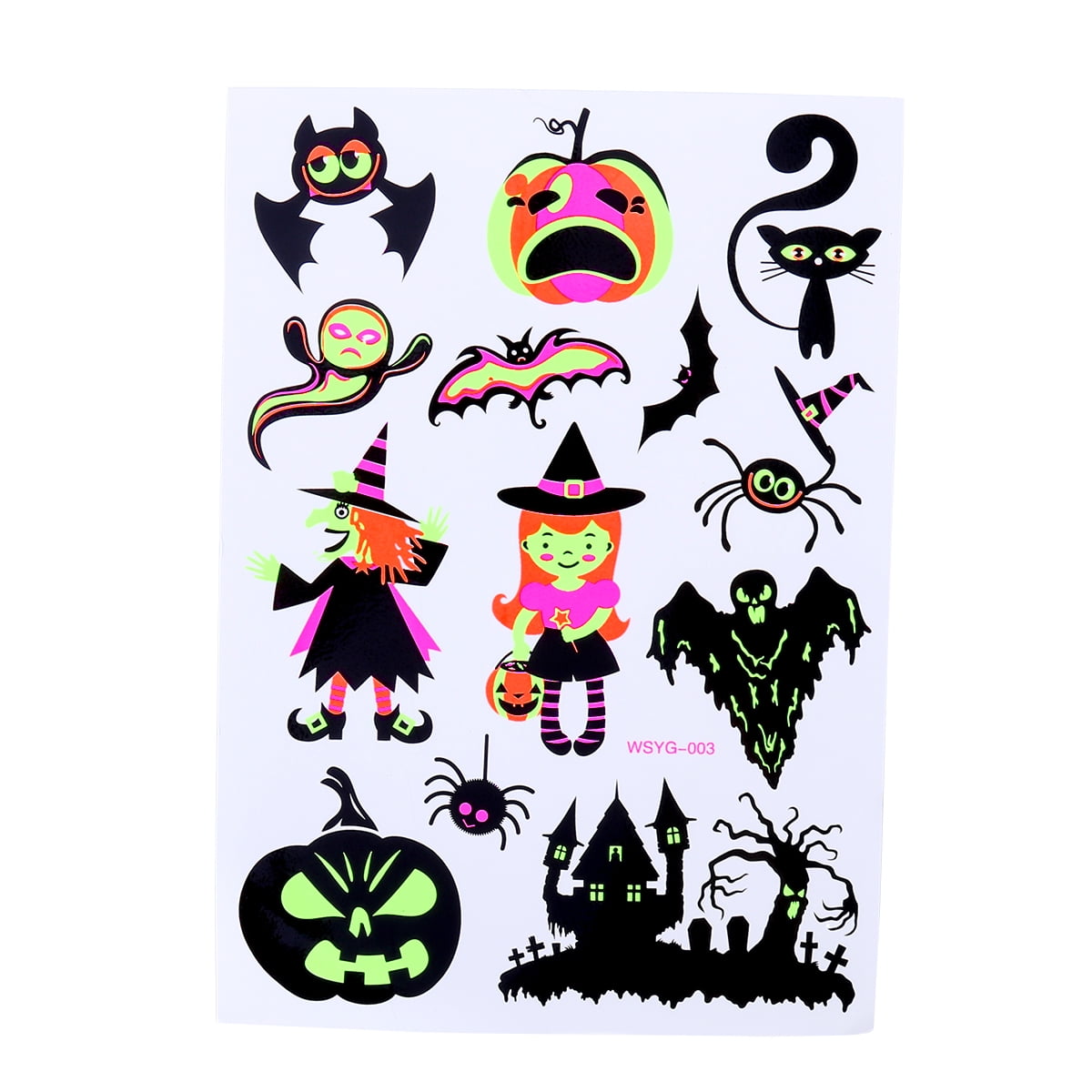 Temporary Tattoos Halloween Makeup For Boys And Girls Fluorescent