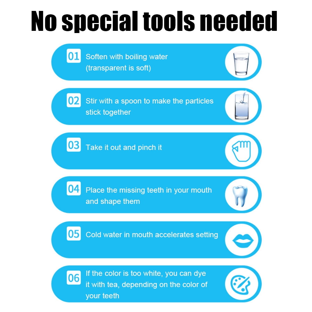 Temporary Tooth Repair Kit, Tooth Filling Thermal Beads, Tooth Filling