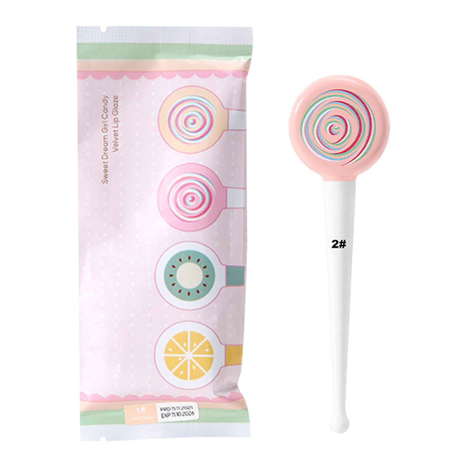 Non Stick Cute Frosted Lip Gloss Lip Glaze With Design Long Lasting And