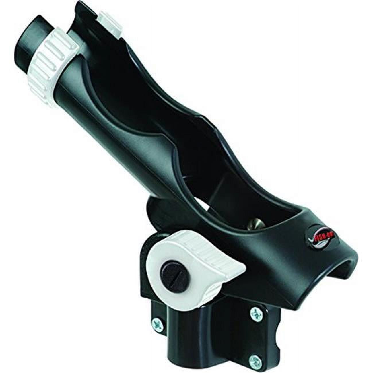 Black Adjustable Side Mount Fishing Rod Holder, Double Pack