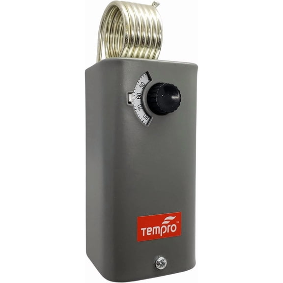 Tempro TP500 Line Voltage Thermostat | Heating & Cooling, Single Stage, 30F to 110F