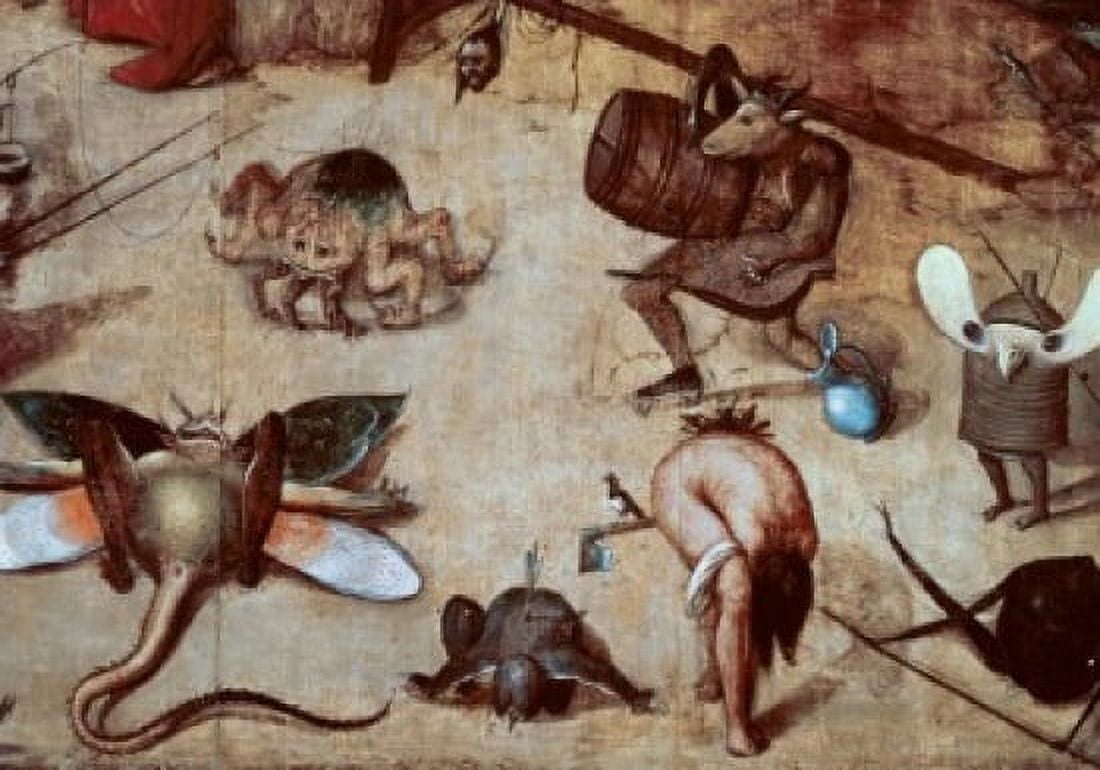 Temptation Of St Anthony - Detail c1490s Hieronymus Bosch (ca1450-1516 Netherlandish) Temperawood Panel National Museum Antiga Lisbon Portugal Canvas Art - Hieronymus Bosch (18 x 24)
