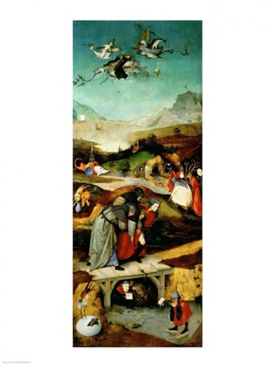 Temptation of St Anthony Canvas Art - Hieronymus Bosch (18 x 24)
