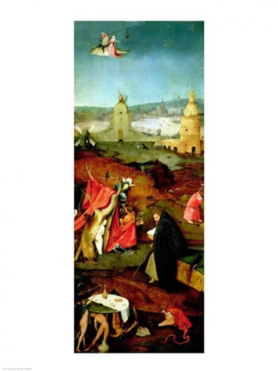 Temptation of St Anthony Canvas Art - Hieronymus Bosch (18 x 24)