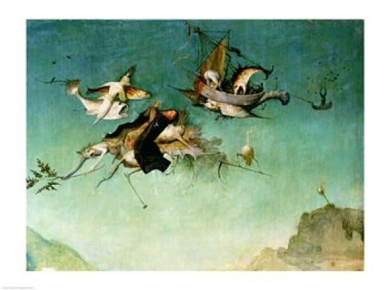 Temptation of StAnthony detail of left hand panel Canvas Art - Hieronymus Bosch (36 x 24)