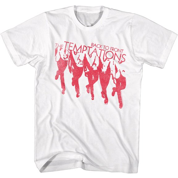 Temptations Back To Front White Adult T-Shirt Xl