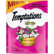 Temptations Classic Blissful Catnip Flavor Crunchy And Soft Treats For Cats, 6.3 Oz Pouch