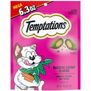 Temptations Classic Blissful Catnip Flavor Crunchy And Soft Treats For Cats, 6.3 Oz Pouch