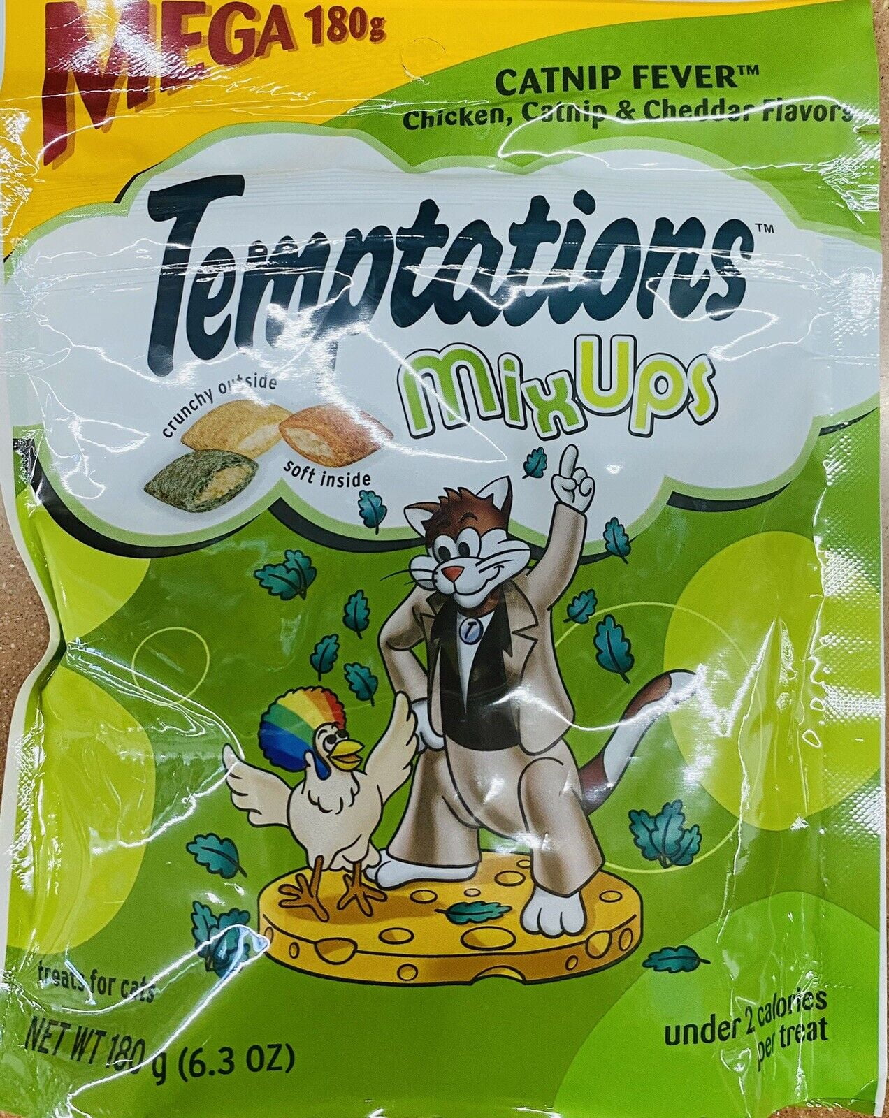 Temptations CATNIP FEVER Chicken Catnip & Cheddar Flavors Cat Treats 6.
