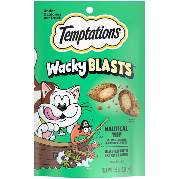 Temptations Cat Treats Wacky Blasts, Nautical Nip Flavor, 3 oz. Pouch (12 pack)