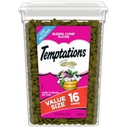 Temptations Classic Blissful Catnip Flavor Crunchy And Soft Dry Cat Treats, 16 Oz Tub