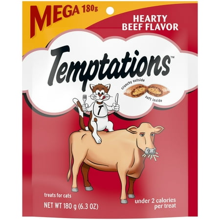 Temptations Classic Cat Treats Hearty Beef Flavor, 6.3 Oz. Pouch