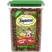 Temptations Classic Crunchy Treats Holiday Dinner Turkey Flavor Cat Treats 16 oz. Tub