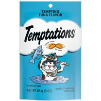 TEMPTATIONS Classic Crunchy and Soft Cat Treats, Tempting Tuna Flavor [Multiple Sizes]