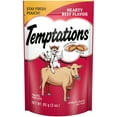 thumbnail image 1 of Temptations Classic Dry Hearty Beef Flavor Treats for Adult Cats, 3 oz., Shelf Stable, Plastic Pouch, 1 of 2