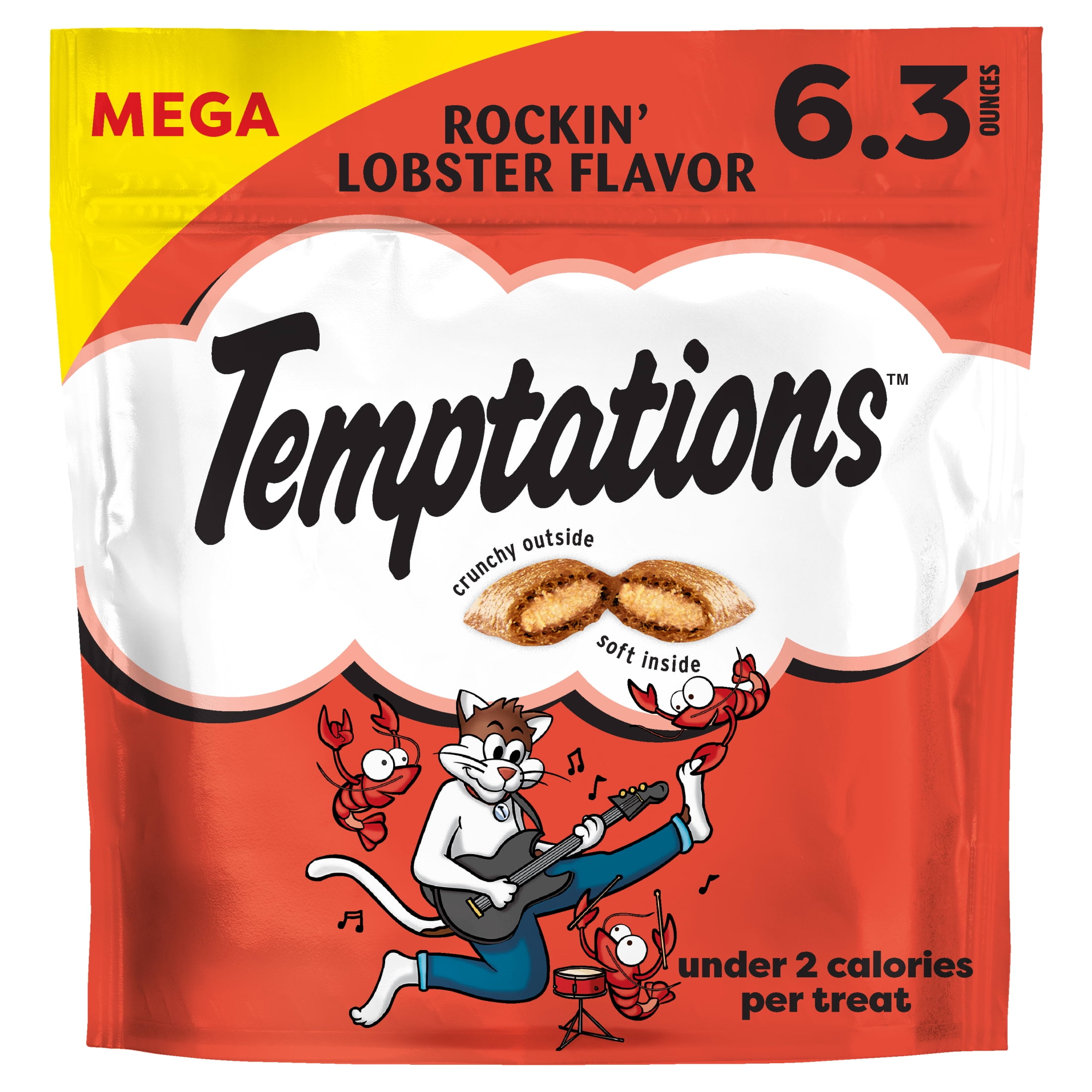 Temptations Classic Rockin' Lobster Flavor Crunchy Soft Treats for