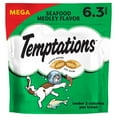 thumbnail image 1 of Temptations Classic Seafood Medley Flavor Crunchy And Soft Treats For Cats, 6.3 Oz Pouch, 1 of 12