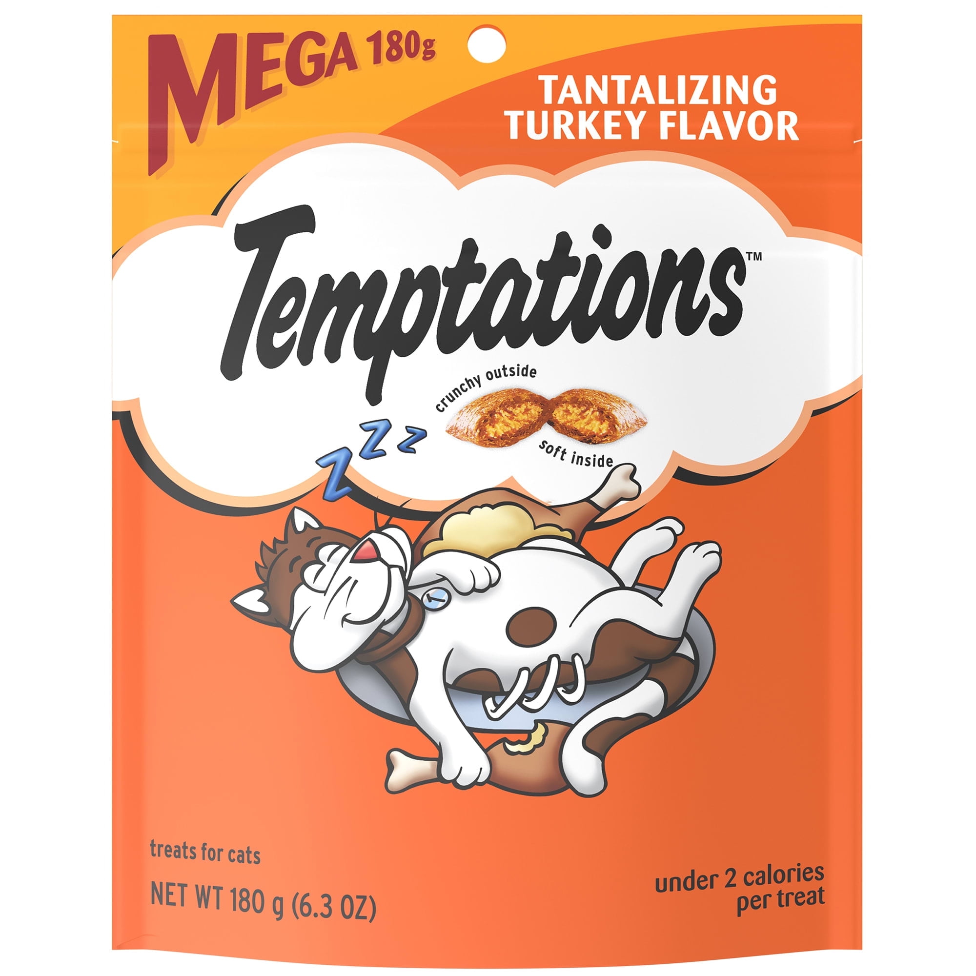 Temptations Classic Tantalizing Turkey Flavor Crunchy And Soft Treats For Cats, 6.3 Oz Pouch