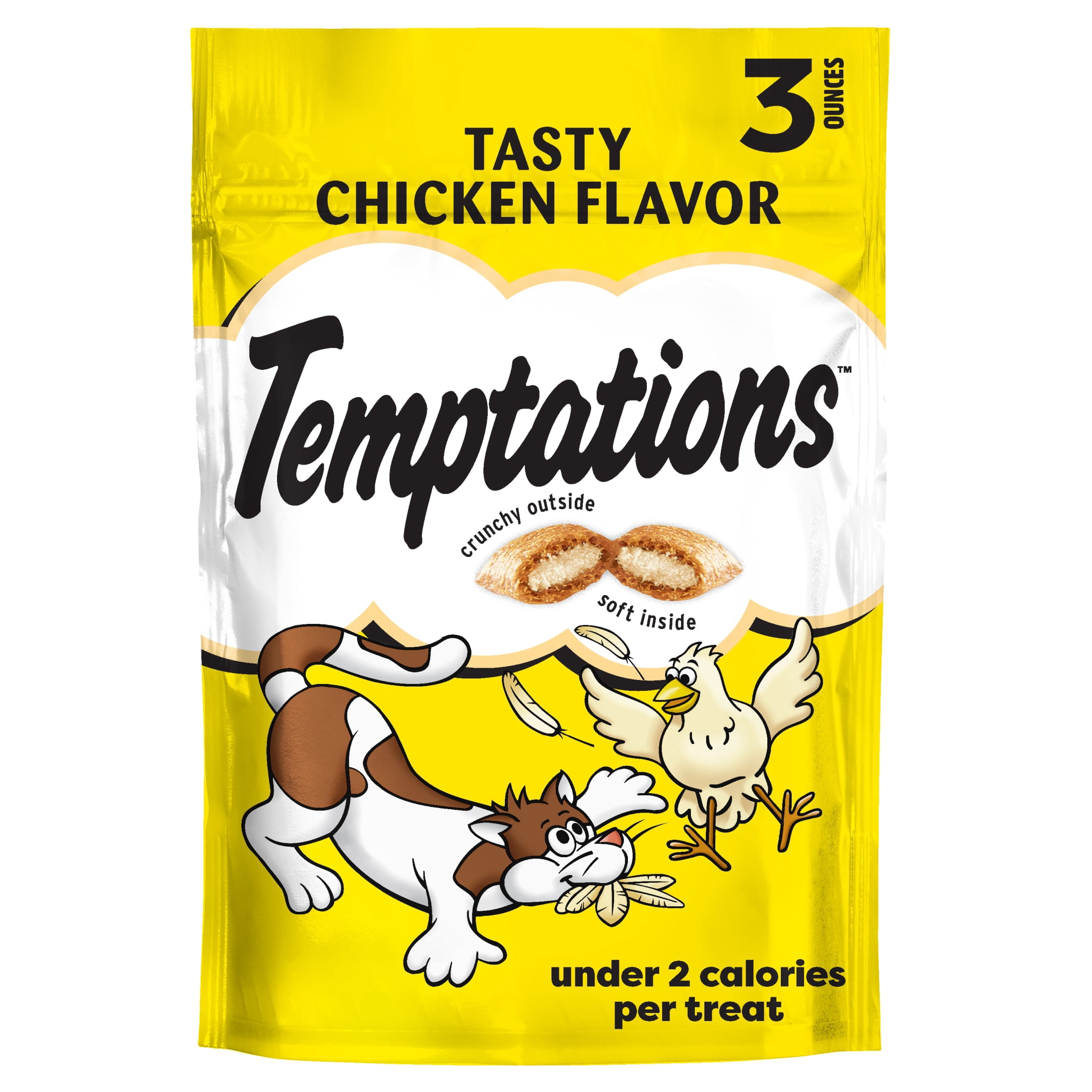 Temptations Cat Treats Classic Crunchy and Soft Cat Treats, Tasty Chicken Flavor, 3 oz. Pouch